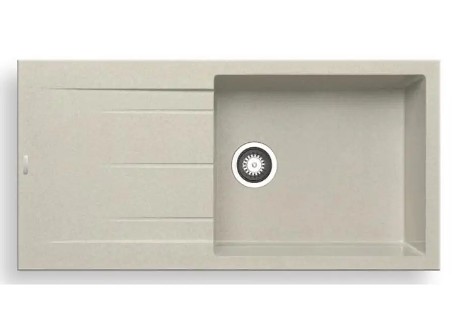 sandstone composite single bowl sink
